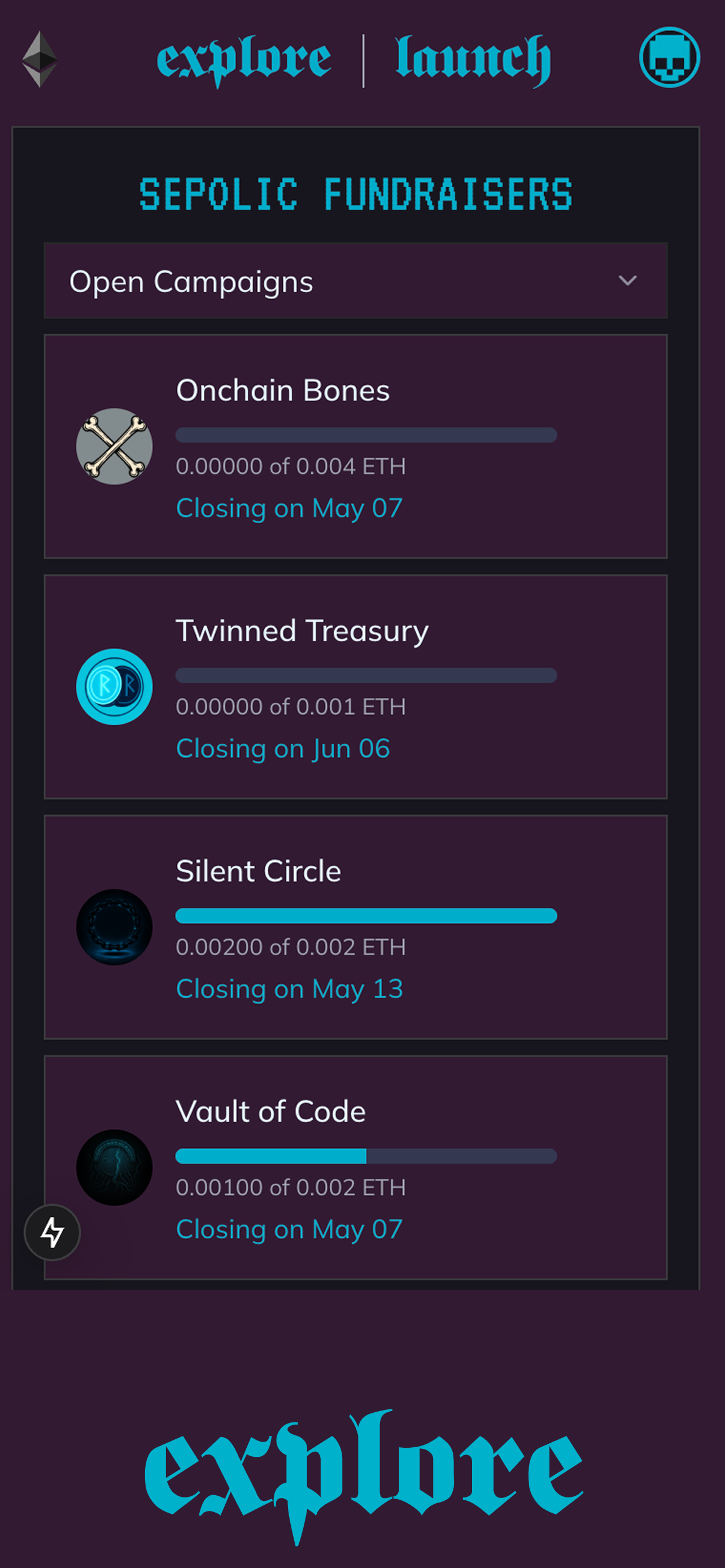 Fundraiser - Farcaster Mini Apps screenshot